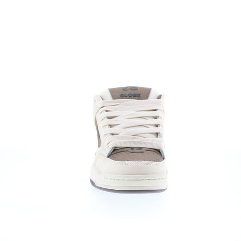 Globe Tilt GBTILT Mens Beige Leather Lace Up Skate Inspired Sneakers Shoes