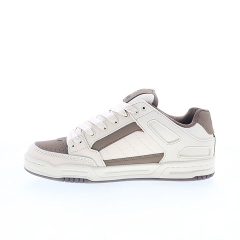 Globe Tilt GBTILT Mens Beige Leather Lace Up Skate Inspired Sneakers Shoes