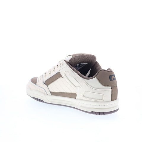 Globe Tilt GBTILT Mens Beige Leather Lace Up Skate Inspired Sneakers Shoes