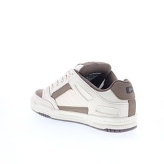 Globe Tilt GBTILT Mens Beige Leather Lace Up Skate Inspired Sneakers Shoes