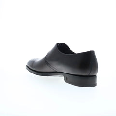 Di Bianco Genoa Pebble Grain SBP877 Mens Black Leather Oxfords Casual Shoes