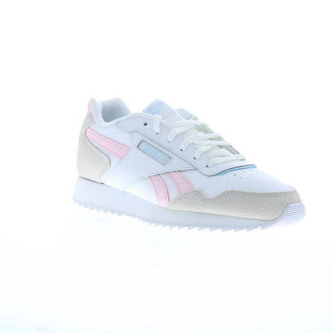 Reebok Glide Ripple Womens White Leather Lifestyle Sneakers Shoes