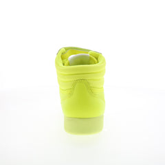 Reebok Freestyle Hi Womens Yellow Leather Lace Up Lifestyle Sneakers Shoes