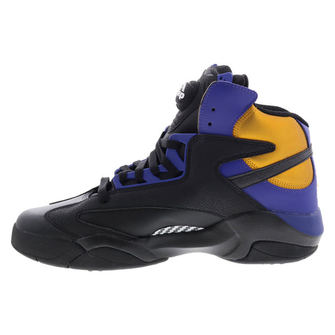 Reebok Shaq Attaq Mens Black Synthetic Lace Up Athletic Basketball Shoes