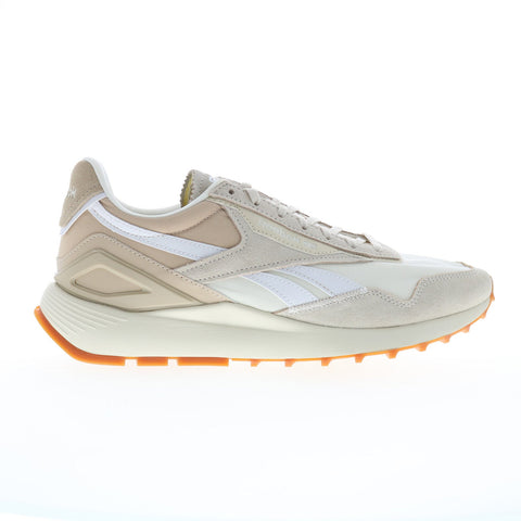 Reebok Classic Leather Legacy AZ Mens Beige Leather Lifestyle Sneakers Shoes