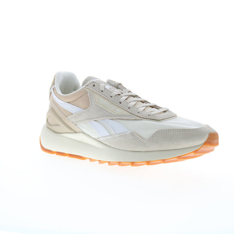 Reebok Classic Leather Legacy AZ Mens Beige Leather Lifestyle Sneakers Shoes