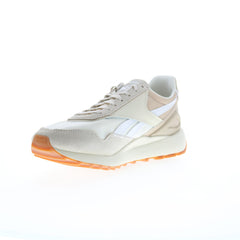 Reebok Classic Leather Legacy AZ Mens Beige Leather Lifestyle Sneakers Shoes
