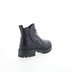 Miz Mooz Hamden Womens Black Leather Zipper Ankle & Booties Boots