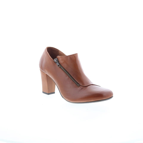 Miz Mooz Hana Womens Brown Leather Zipper Ankle & Booties Boots
