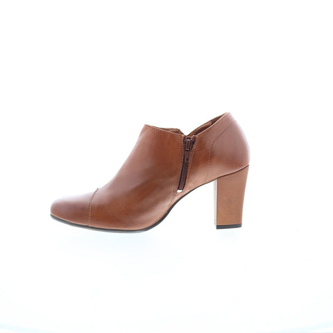 Miz Mooz Hana Womens Brown Leather Zipper Ankle & Booties Boots