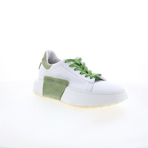 A.S. 98 Hannie Womens White Leather Lace Up Lifestyle Sneakers Shoes