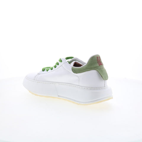 A.S. 98 Hannie Womens White Leather Lace Up Lifestyle Sneakers Shoes