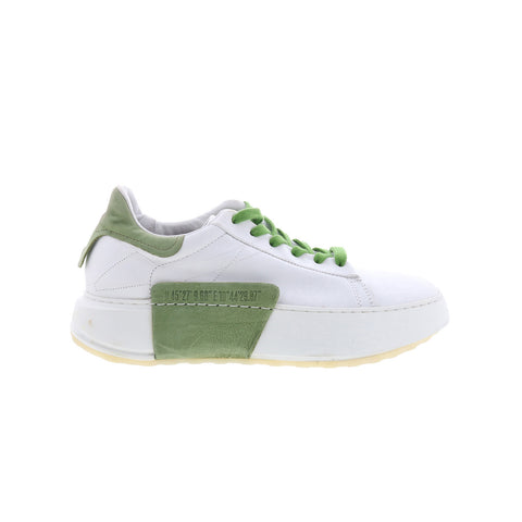 A.S. 98 Hannie Womens White Leather Lace Up Lifestyle Sneakers Shoes