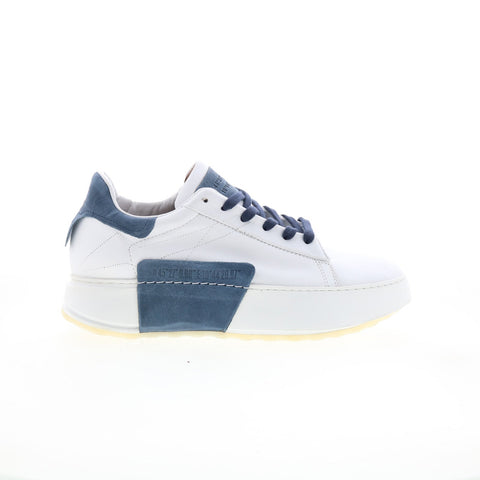 A.S. 98 Hannie Womens White Leather Lace Up Lifestyle Sneakers Shoes