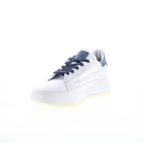 A.S. 98 Hannie Womens White Leather Lace Up Lifestyle Sneakers Shoes