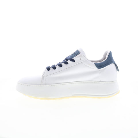 A.S. 98 Hannie Womens White Leather Lace Up Lifestyle Sneakers Shoes