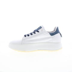 A.S. 98 Hannie Womens White Leather Lace Up Lifestyle Sneakers Shoes