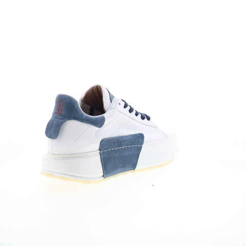 A.S. 98 Hannie Womens White Leather Lace Up Lifestyle Sneakers Shoes
