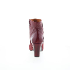Miz Mooz Harloww Womens Burgundy Leather Zipper Ankle & Booties Boots