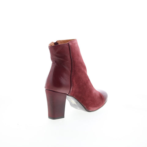 Miz Mooz Harloww Womens Burgundy Leather Zipper Ankle & Booties Boots