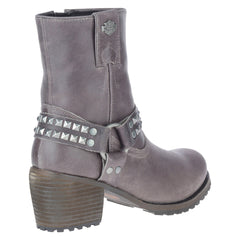 Harley-Davidson Tamori Harness D84671 Womens Gray Leather Motorcycle Boots