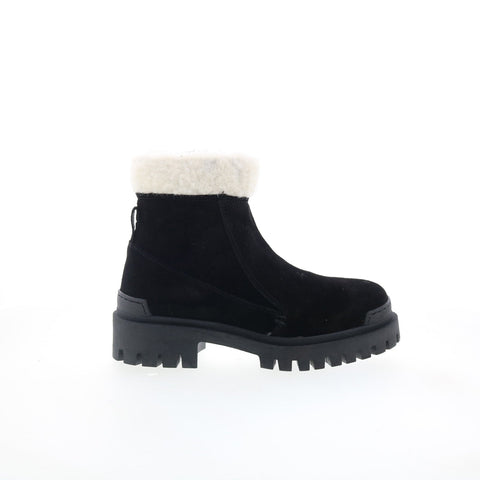 Miz Mooz Hessy Womens Black Suede Zipper Casual Dress Boots