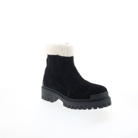 Miz Mooz Hessy Womens Black Suede Zipper Casual Dress Boots