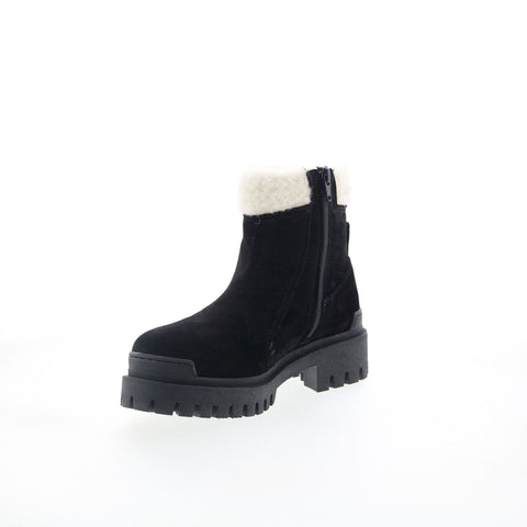 Miz Mooz Hessy Womens Black Suede Zipper Casual Dress Boots