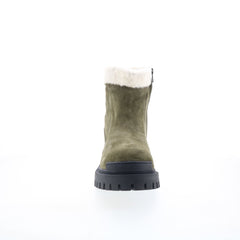 Miz Mooz Hessy Womens Green Leather Zipper Casual Dress Boots