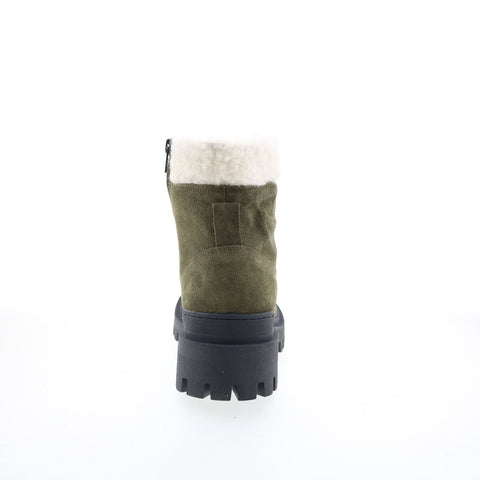 Miz Mooz Hessy Womens Green Leather Zipper Casual Dress Boots