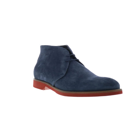 Pastori by Di Bianco Hostillian Suede Mens Blue Suede Lace Up Chukkas Boots