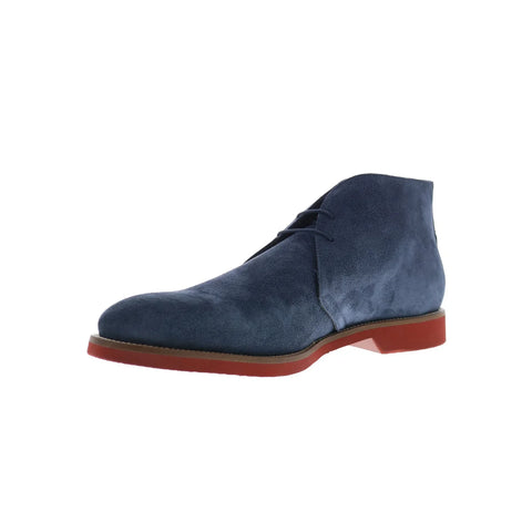 Pastori by Di Bianco Hostillian Suede Mens Blue Suede Lace Up Chukkas Boots