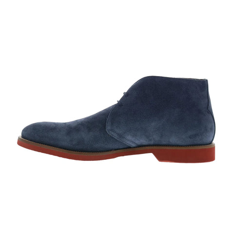 Pastori by Di Bianco Hostillian Suede Mens Blue Suede Lace Up Chukkas Boots