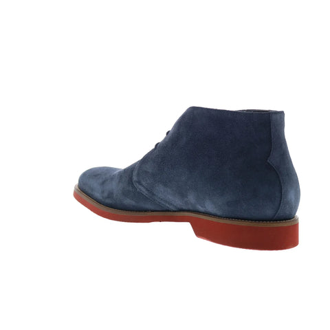 Pastori by Di Bianco Hostillian Suede Mens Blue Suede Lace Up Chukkas Boots