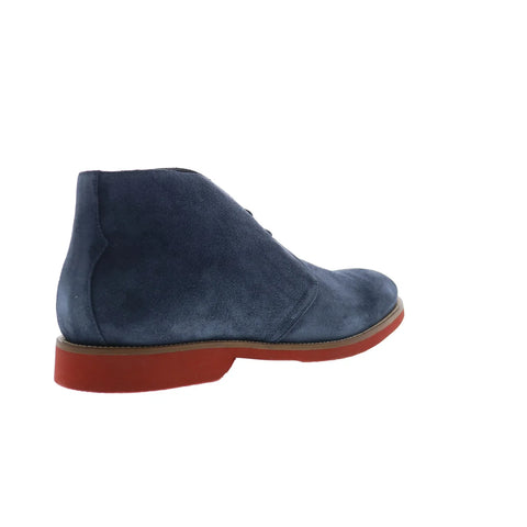 Pastori by Di Bianco Hostillian Suede Mens Blue Suede Lace Up Chukkas Boots