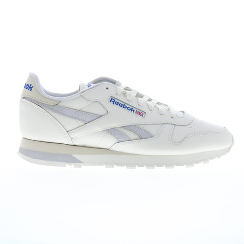 Reebok Classic Leather Mens Beige Leather Lace Up Lifestyle Sneakers Shoes