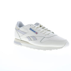 Reebok Classic Leather Mens Beige Leather Lace Up Lifestyle Sneakers Shoes