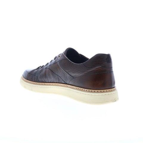 Di Bianco Imola Laser Cervo Mens Brown Leather Lifestyle Sneakers Shoes