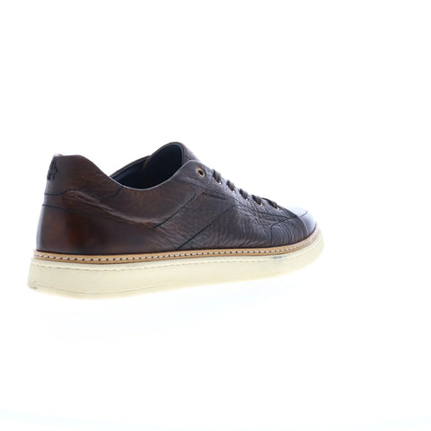 Di Bianco Imola Laser Cervo Mens Brown Leather Lifestyle Sneakers Shoes