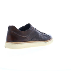 Di Bianco Imola Laser Cervo Mens Brown Leather Lifestyle Sneakers Shoes