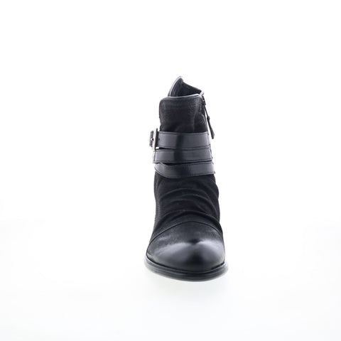 Miz Mooz Jaycee Womens Black Leather Zipper Ankle & Booties Boots