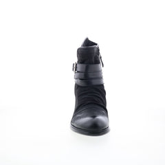 Miz Mooz Jaycee Womens Black Leather Zipper Ankle & Booties Boots