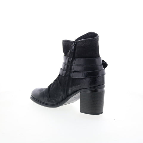 Miz Mooz Jaycee Womens Black Leather Zipper Ankle & Booties Boots