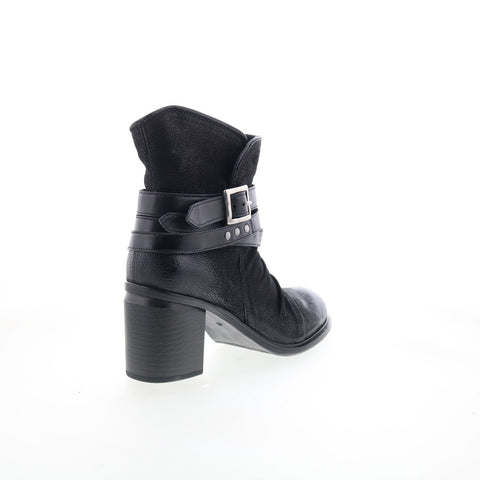 Miz Mooz Jaycee Womens Black Leather Zipper Ankle & Booties Boots