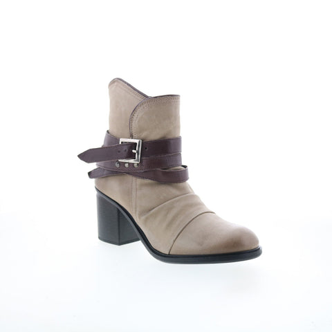 Miz Mooz Jaycee Womens Gray Leather Zipper Ankle & Booties Boots