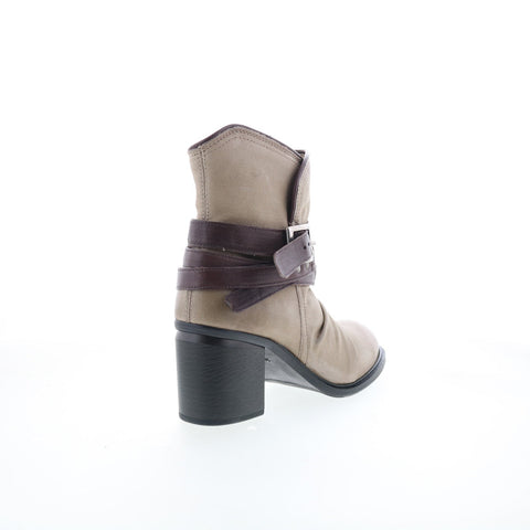 Miz Mooz Jaycee Womens Gray Leather Zipper Ankle & Booties Boots