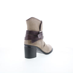 Miz Mooz Jaycee Womens Gray Leather Zipper Ankle & Booties Boots