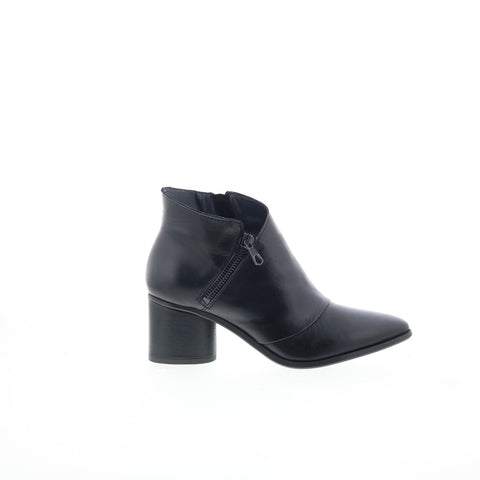 Miz Mooz Joelene Womens Black Leather Zipper Ankle & Booties Boots