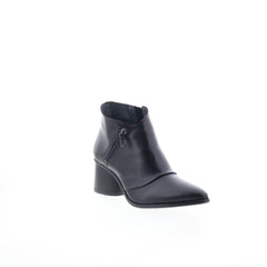 Miz Mooz Joelene Womens Black Leather Zipper Ankle & Booties Boots