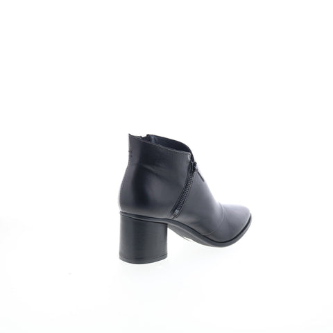 Miz Mooz Joelene Womens Black Leather Zipper Ankle & Booties Boots